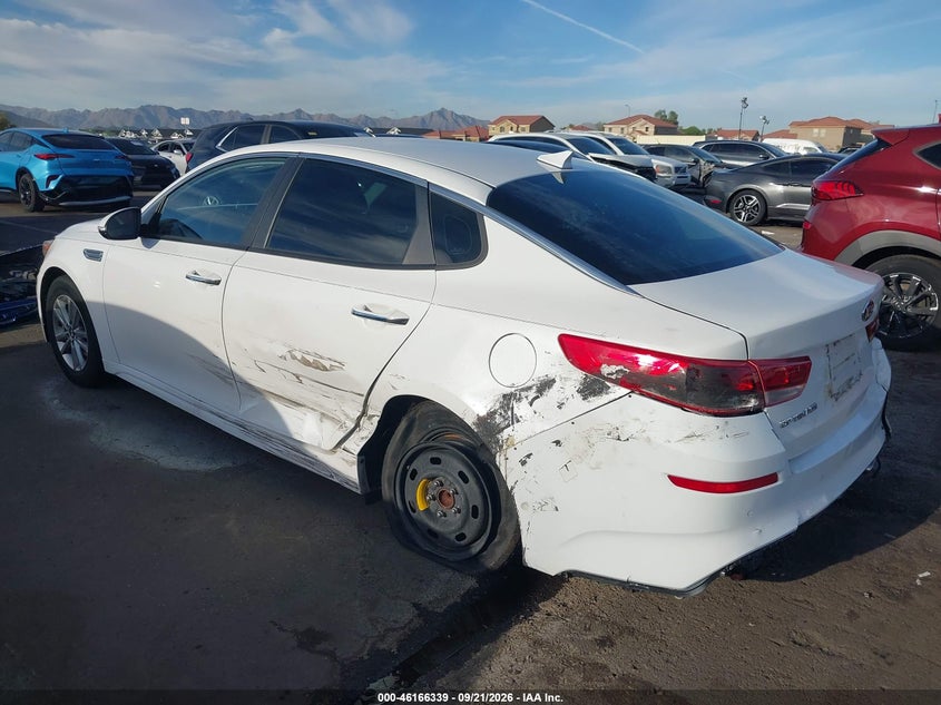Vin: 5xxgt4l38kg323653, lot: 46666181, kia optima lx 20193