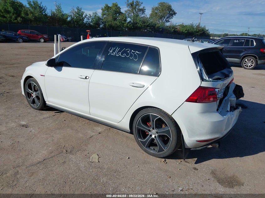 Vin: 3vw4t7au5hm004229, lot: 46666196, volkswagen golf gti s 4-door 20173