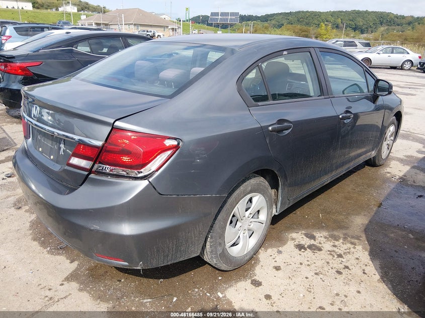 Vin: 19xfb2f57de242624, lot: 46666327, honda civic lx 20134