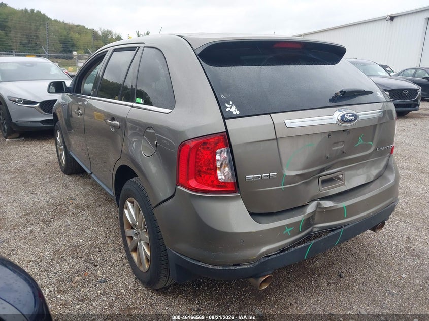 Vin: 2fmdk3kcxdbb71729, lot: 46666411, ford edge limited 20133
