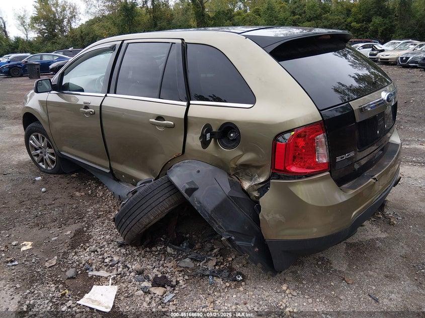 Vin: 2fmdk4kcxdbb35822, lot: 46666532, ford edge limited 20133