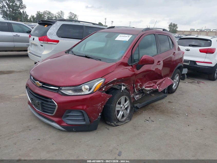 Vin: kl7cjpsm5mb371598, lot: 46666712, chevrolet trax awd lt 20212