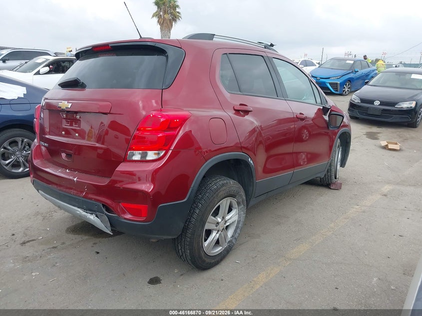 Vin: kl7cjpsm5mb371598, lot: 46666712, chevrolet trax awd lt 20214