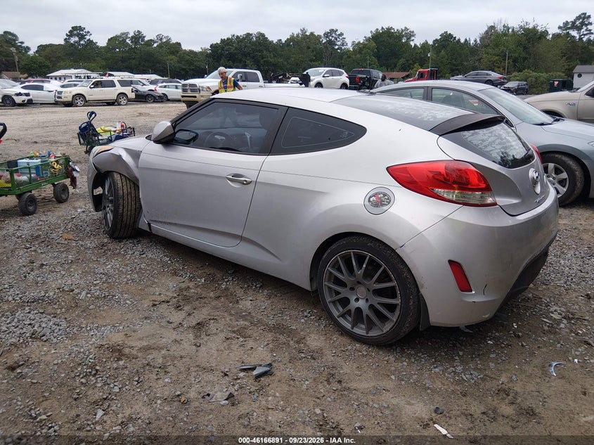 Vin: kmhtc6ad5eu182878, lot: 46666733, hyundai veloster base w/black 20143