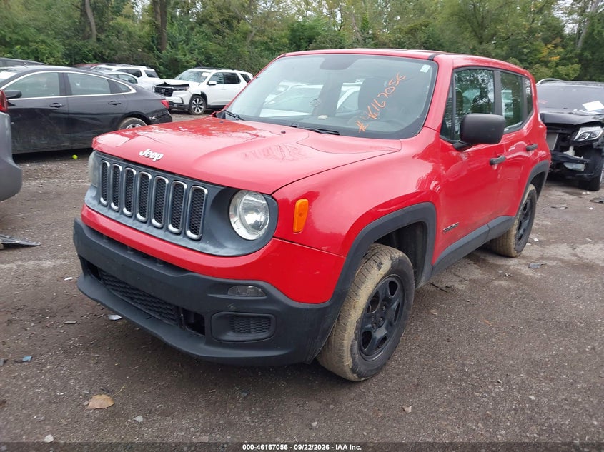Vin: zaccjbat0fpb66683, lot: 46666898, jeep renegade sport 20152