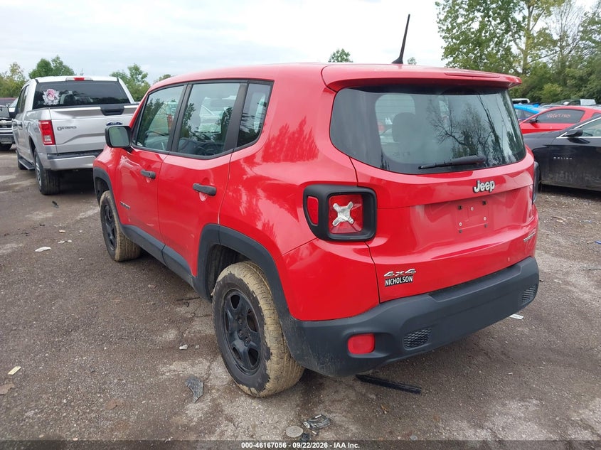 Vin: zaccjbat0fpb66683, lot: 46666898, jeep renegade sport 20153
