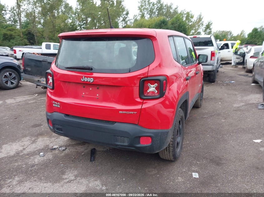 Vin: zaccjbat0fpb66683, lot: 46666898, jeep renegade sport 20154