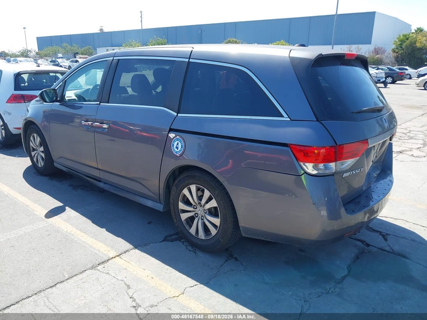 Vin: 5fnrl5h64fb025689, lot: 46667390, honda odyssey ex-l 20153