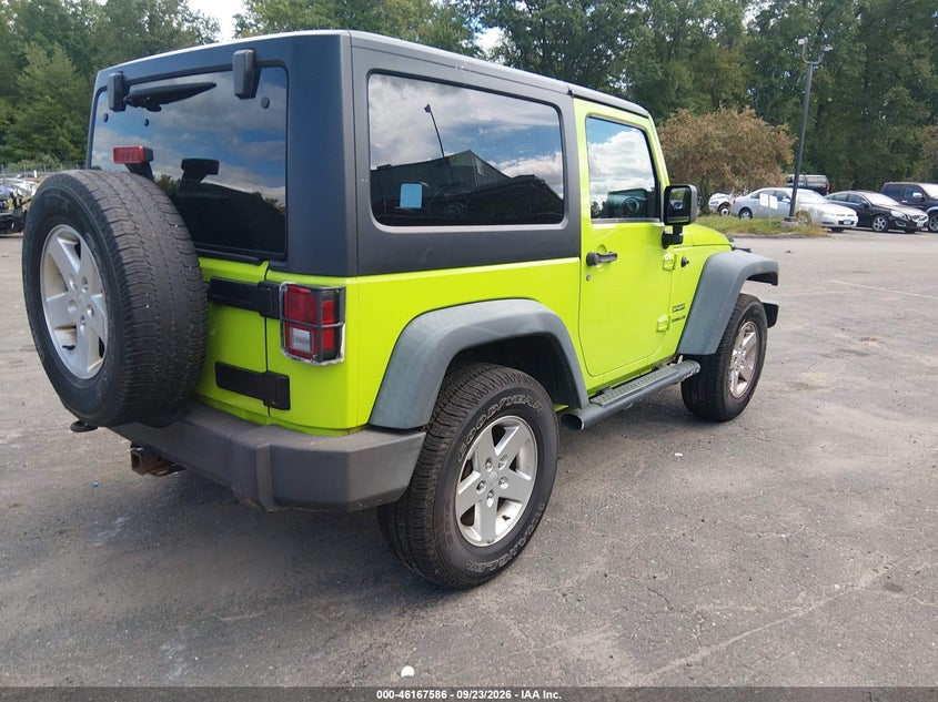 Vin: 1c4ajwag7cl242934, lot: 46667428, jeep wrangler sport 20124