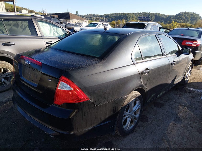 Vin: 3fahp0ha0cr168307, lot: 46667460, ford fusion se 20124