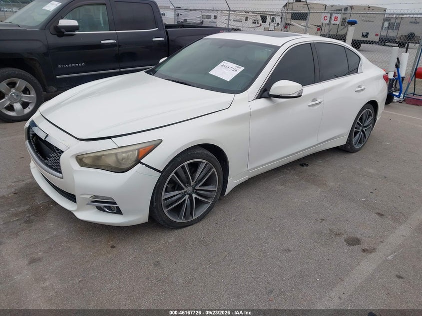 Vin: jn1bv7ar3em693889, lot: 46667568, infiniti q50 premium 20142