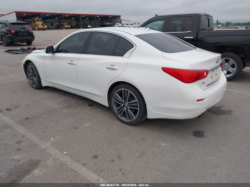 Vin: jn1bv7ar3em693889, lot: 46667568, infiniti q50 premium 20143