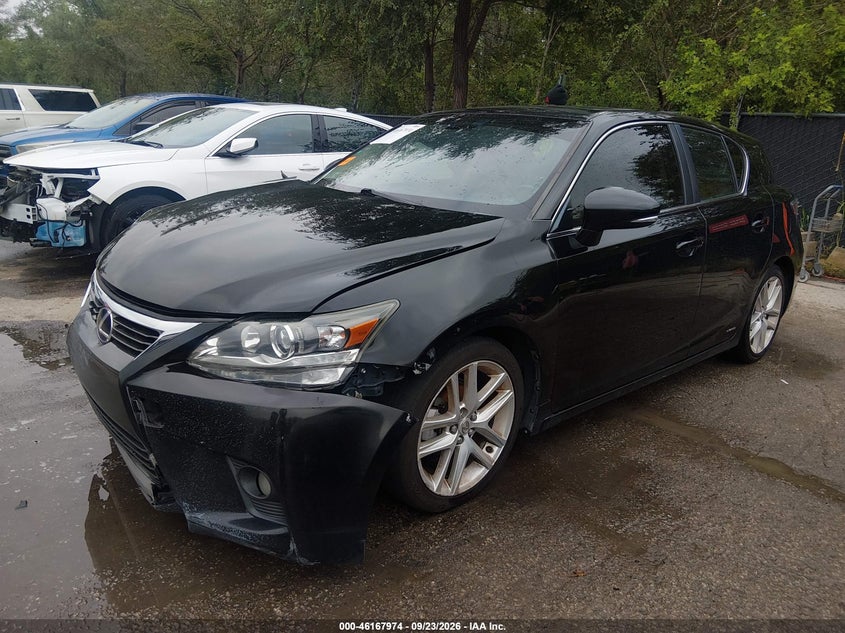Vin: jthkd5bh8f2236355, lot: 46667816, lexus ct 200h 20152