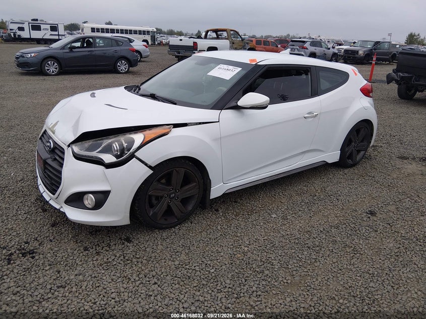 Vin: kmhtc6ae7eu206431, lot: 46667874, hyundai veloster turbo w/black 20142
