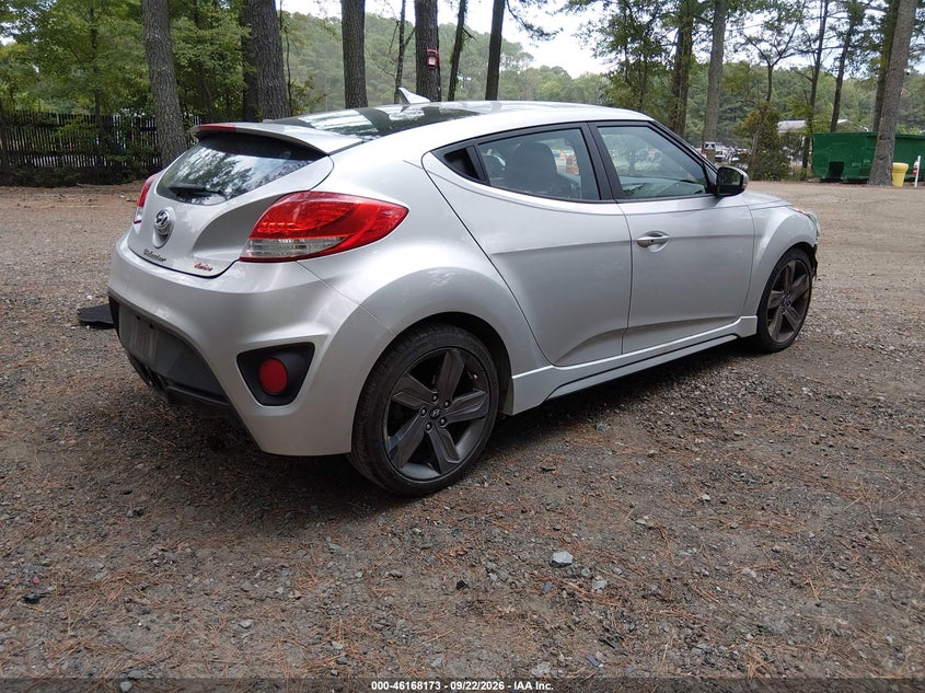 Vin: kmhtc6ae9eu207094, lot: 46668015, hyundai veloster turbo w/blue 20144