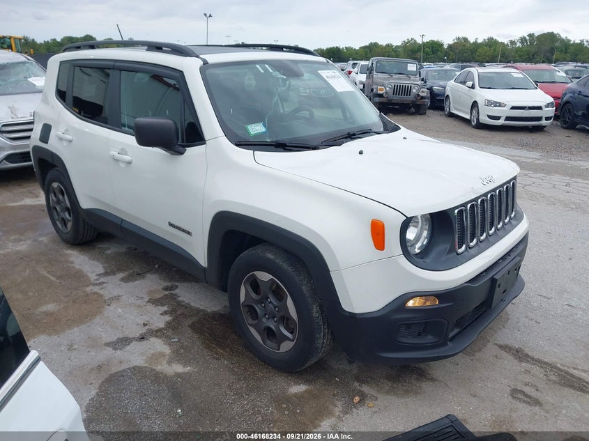 Vin: zaccjaab9hpe80299, lot: 46668076, jeep renegade sport fwd 2017 img_1