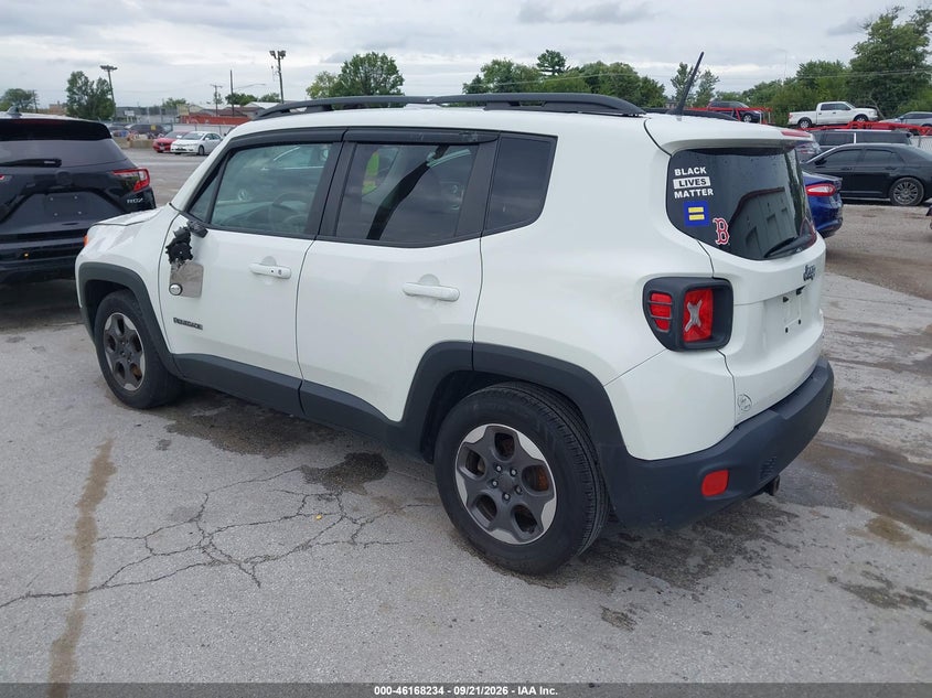 Vin: zaccjaab9hpe80299, lot: 46668076, jeep renegade sport fwd 20173