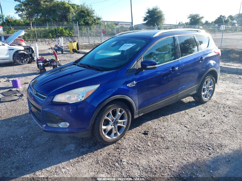 Vin: 1fmcu0j93eud59692, lot: 46668178, ford escape titanium 20142