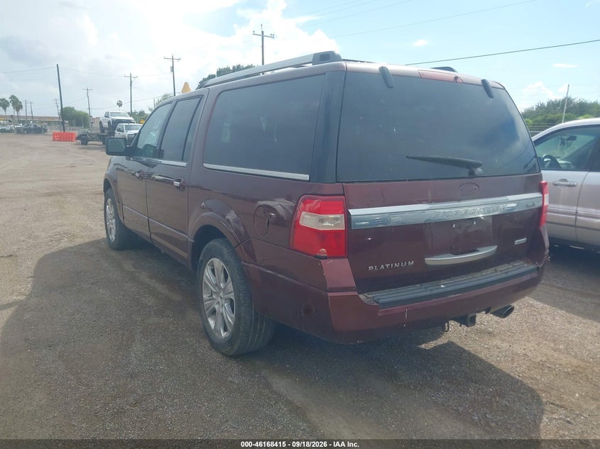 Vin: 1fmjk1mtxfef40116, lot: 46668257, ford expedition max platinum 20153