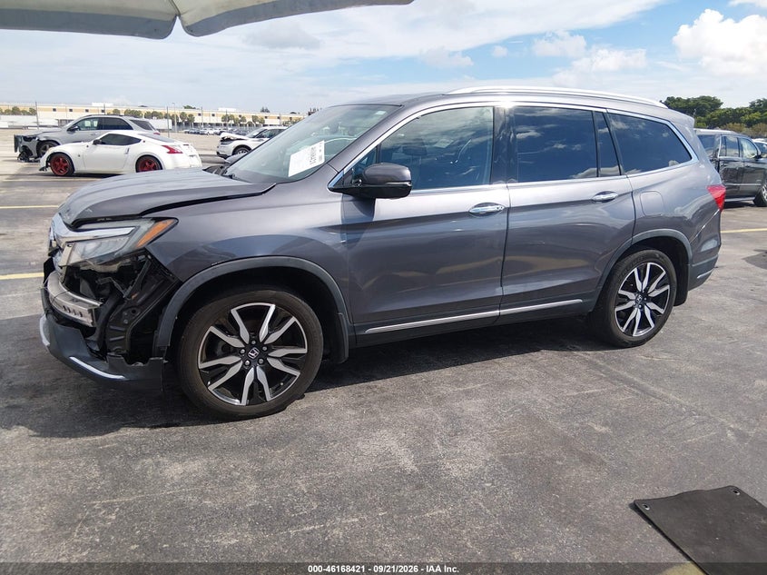 Vin: 5fnyf5h93nb006580, lot: 46668263, honda pilot touring 8-passenger 20222
