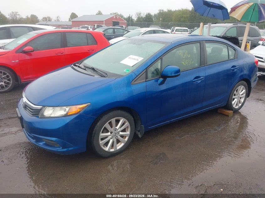 Vin: 19xfb2f85ce322934, lot: 46668278, honda civic ex 20122