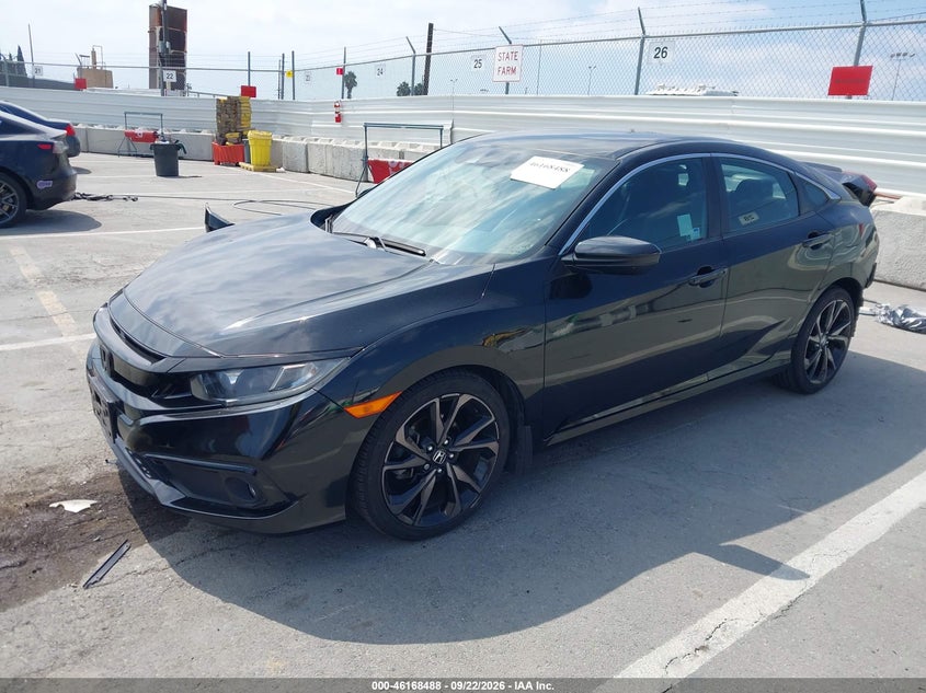2020 Honda Civic, Удар ззаду, IAAI, VIN 19XFC2F81LE209043 — фото 2