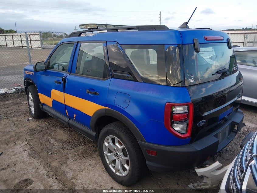 Vin: 3fmcr9a62nrd80536, lot: 46668441, ford bronco sport 20223