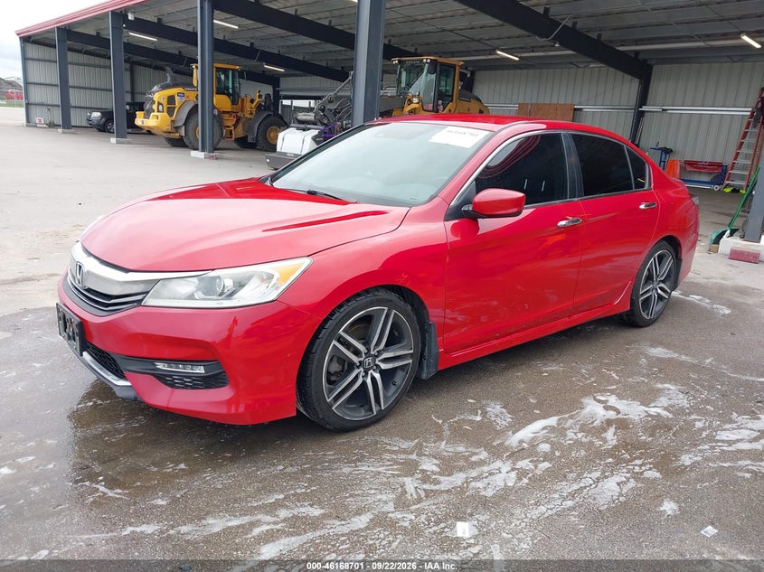 Vin: 1hgcr2f65ga234456, lot: 46668543, honda accord sport 20162