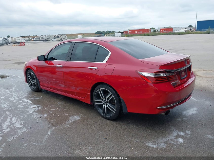 Vin: 1hgcr2f65ga234456, lot: 46668543, honda accord sport 20163