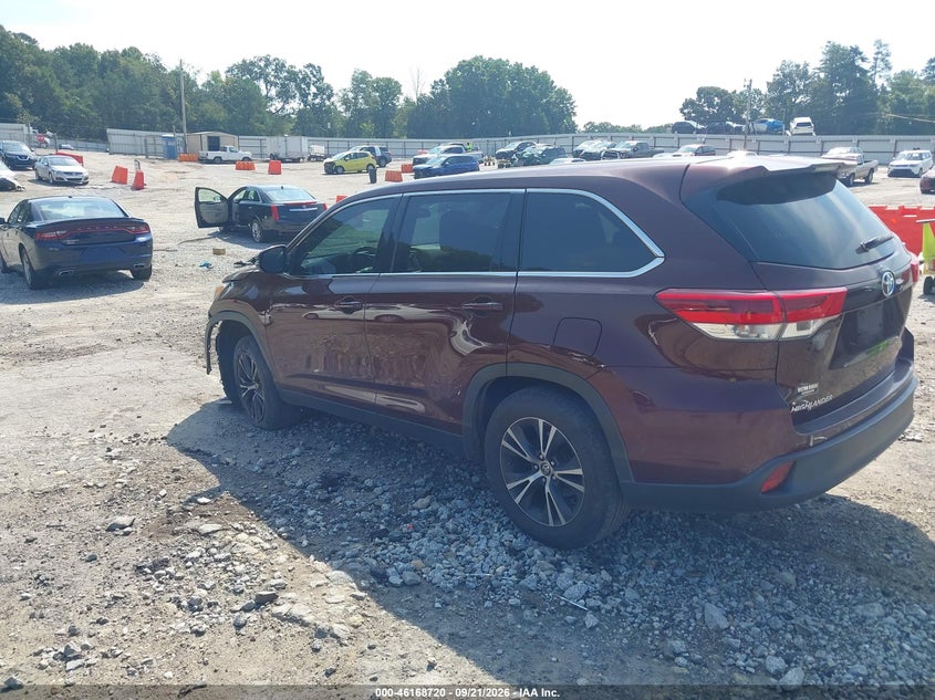 Vin: 5tdzarfh7ks060864, lot: 46668562, toyota highlander le 20193
