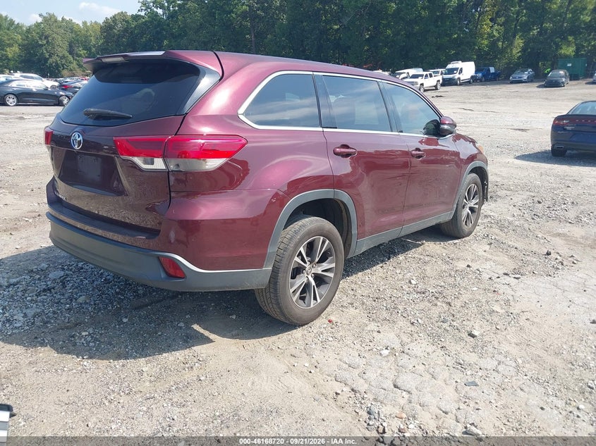 Vin: 5tdzarfh7ks060864, lot: 46668562, toyota highlander le 20194