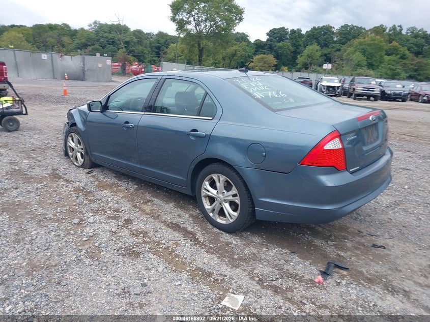 Vin: 3fahp0ha3cr406117, lot: 46668644, ford fusion se 20123