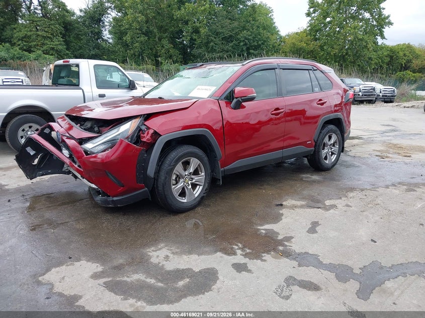 Vin: jtmrwrfvxnd564610, lot: 46668863, toyota rav4 hybrid xle 20222