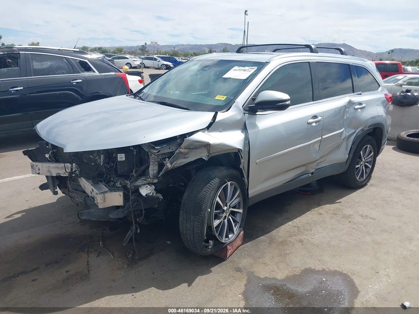 Vin: 5tdkzrfh3ks315908, lot: 46668876, toyota highlander xle 20192