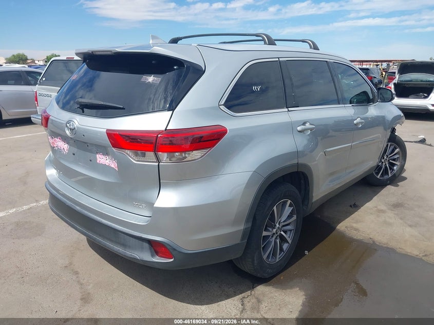 Vin: 5tdkzrfh3ks315908, lot: 46668876, toyota highlander xle 20194