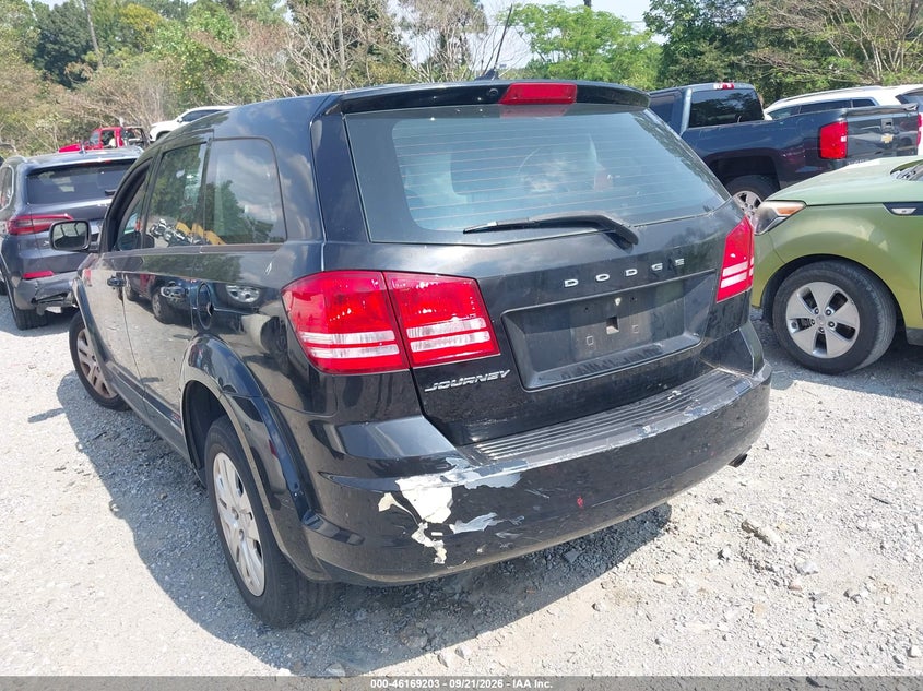 Vin: 3c4pdcab9ft665303, lot: 46669045, dodge journey american value pkg 20153