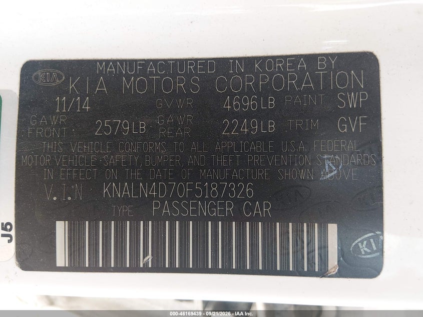 2015 KIA CADENZA PREMIUM · Photo 9