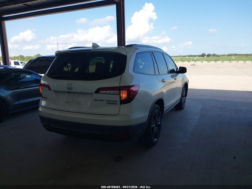 Vin: 5fnyf6h75mb042189, lot: 46669324, honda pilot awd black edition 20214