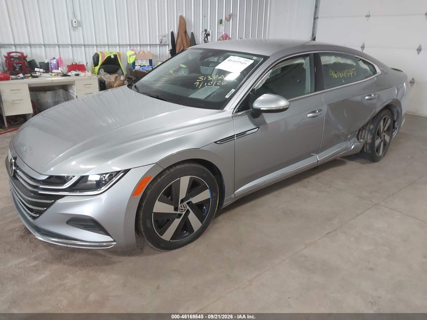 2021 Volkswagen Arteon 2.0T Se, Левый бок, IAAI, VIN WVWAR7AN5ME005040 — фото 2