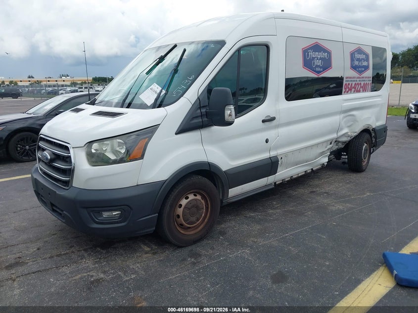 Vin: 1fbax2c88lka15436, lot: 46669540, ford transit-350 passenger van xl 20202