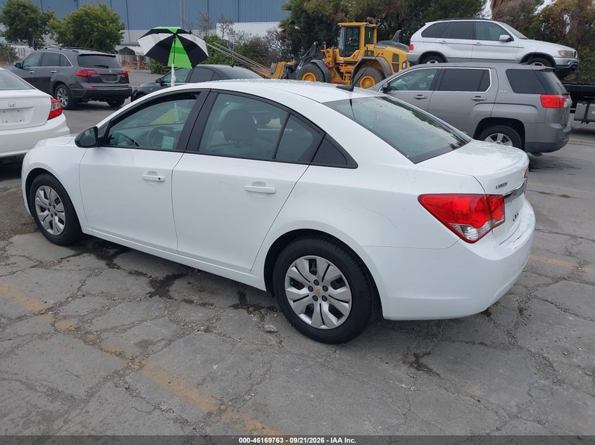 Vin: 1g1pa5sgxe7478064, lot: 46669605, chevrolet cruze ls auto 20143