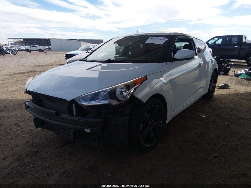 Vin: kmhtc6ad1hu315186, lot: 46669609, hyundai veloster value edition 20172