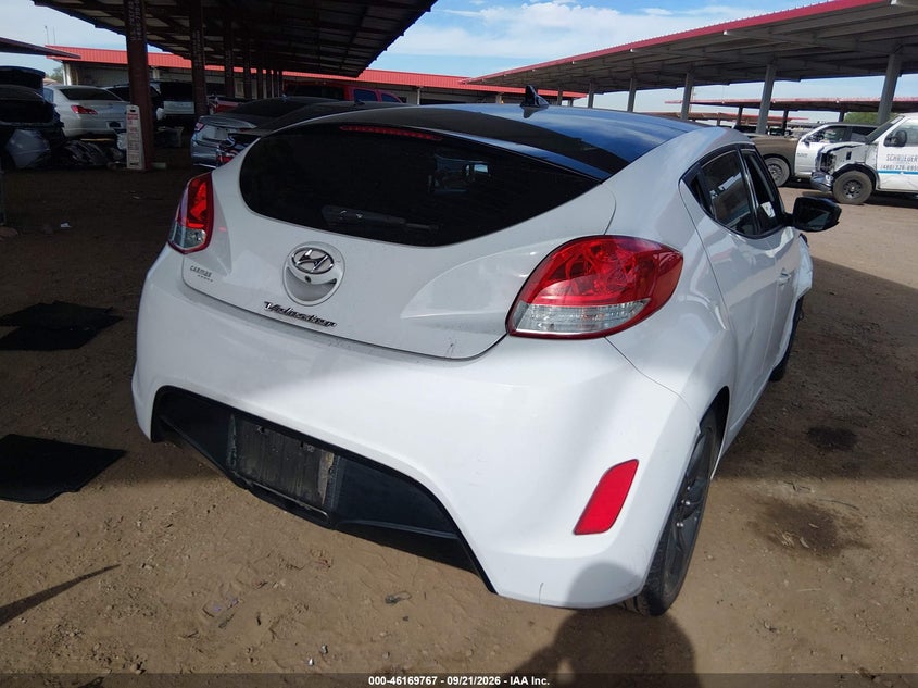 Vin: kmhtc6ad1hu315186, lot: 46669609, hyundai veloster value edition 20174