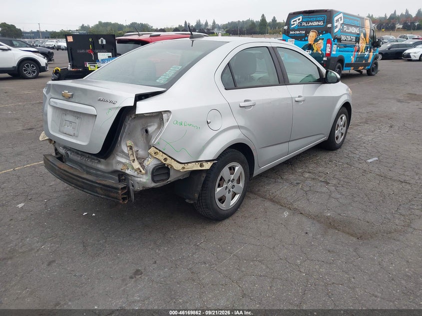 Vin: 1g1jb5shxf4141490, lot: 46669704, chevrolet sonic ls manual 20154
