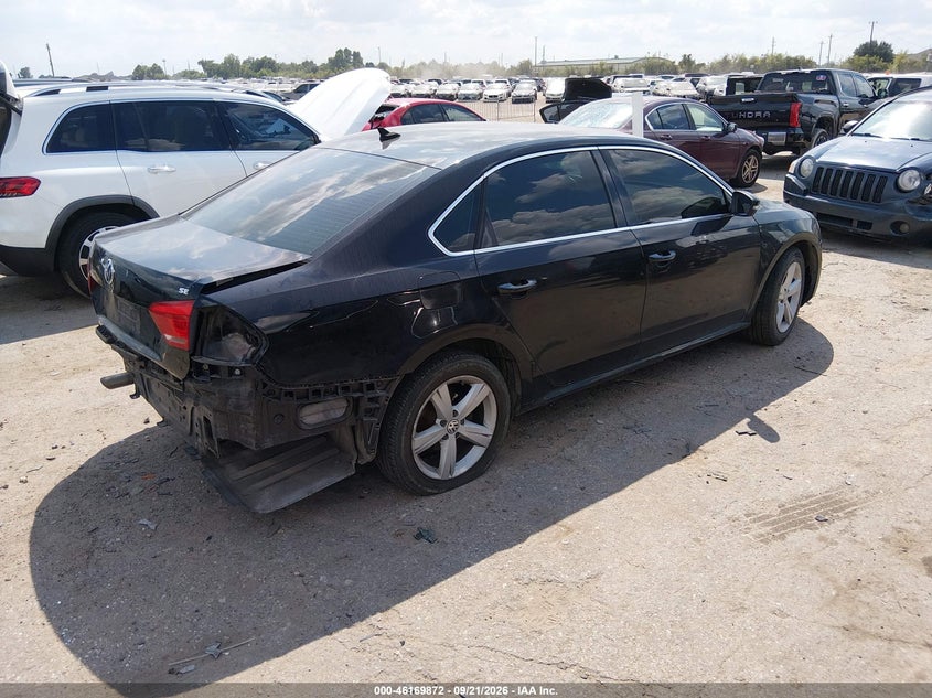 Vin: 1vwbh7a35dc068251, lot: 46669714, volkswagen passat 2.5l se 20134
