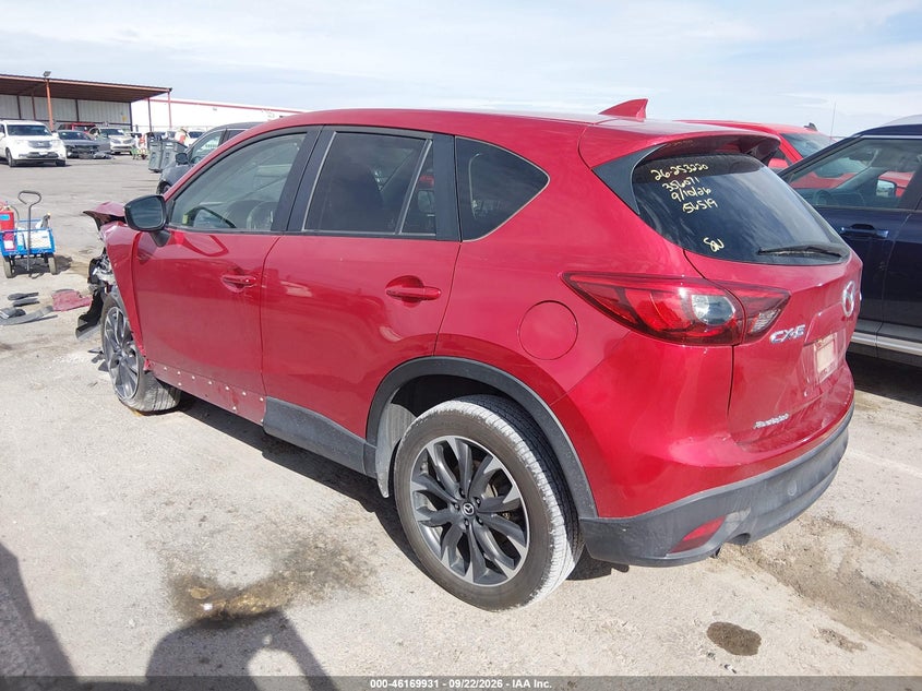 Vin: jm3ke2dy7g0826562, lot: 46669773, mazda cx-5 grand touring 20163