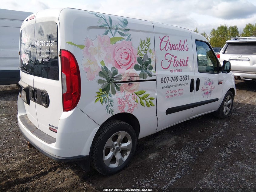 Vin: zfberfdt7f6a44348, lot: 46669797, ram promaster city slt 20154