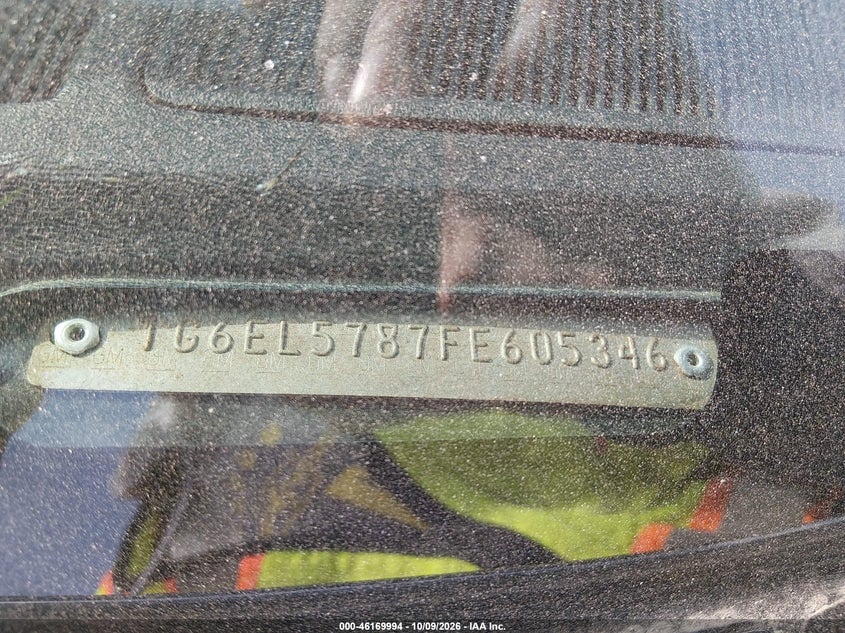CADILLAC ELDORADO 1985 VIN 1G6EL5787FE605346