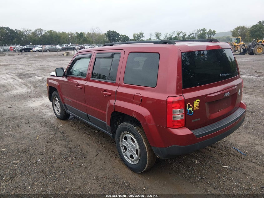 Vin: 1c4njpba3fd143639, lot: 46669870, jeep patriot sport 20153