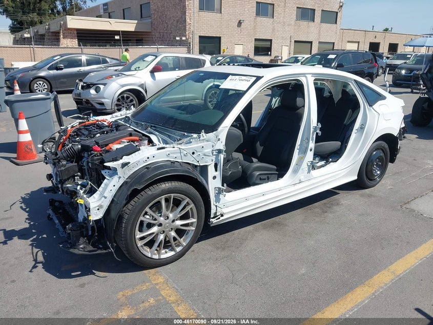 Vin: 2hgfe4f81sh328964, lot: 46669933, honda civic hybrid sport/sport touring 20252
